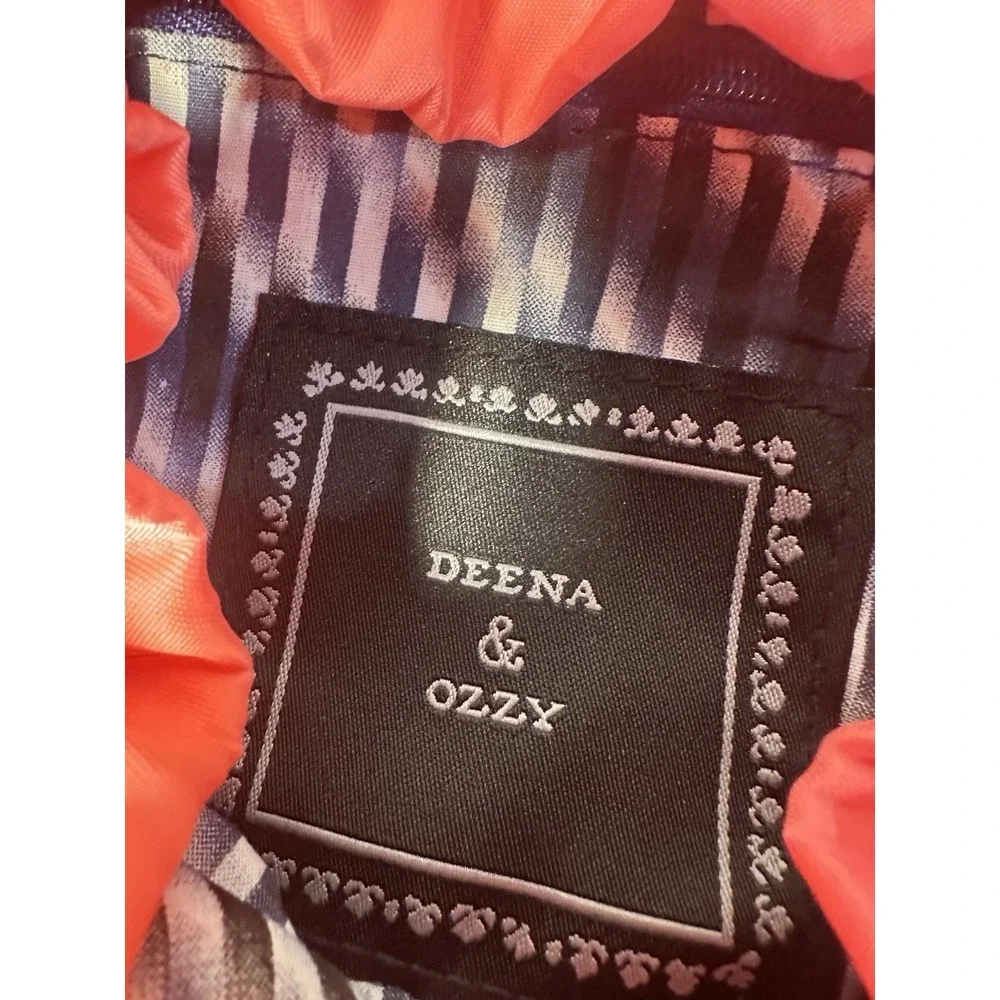 Deena And Ozzy Salmon‎ Pink Front Pockets Magnetic Drawstring Backpack